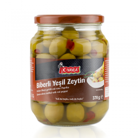 Yayla Cizik Yesil Zeytin 370g **Actie**