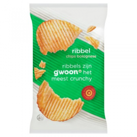 Gwoon Ribbel Chips Bolognese 215g