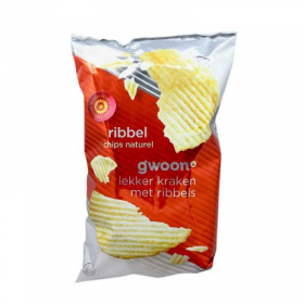 Gwoon Ribbel Naturel Chips 215g