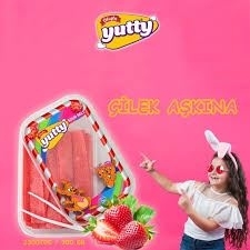Yutty Sour Strawberry Ribbons 300g